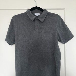 Sunspel Riviera Polo Charcoal S